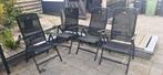 Hartman Tuinstoelen - 4 stuks / tuinstoel / bezorgen, Tuin en Terras, Ophalen of Verzenden, Gebruikt, Textileen, Verstelbaar