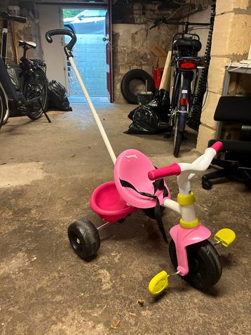 Smoby Driewieler Roze met Duwstang beschikbaar voor biedingen