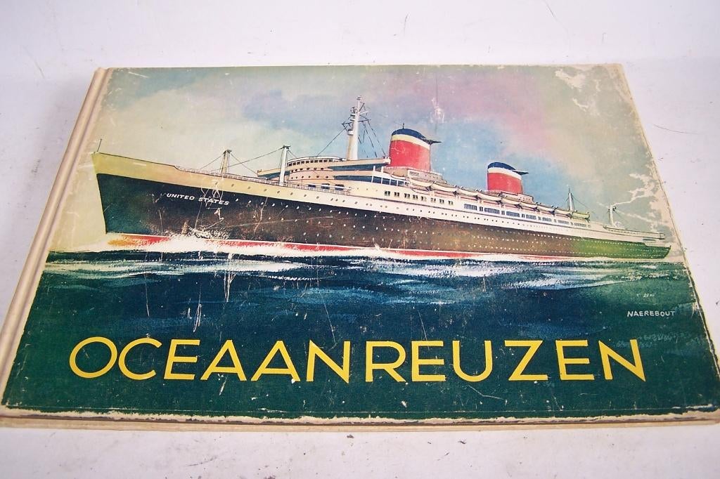 Plaatjesalbum - Oceaanreuzen - Circa 1950. Compleet/izgs., Ophalen of Verzenden, Zo goed als nieuw, G. J. Frans Naerebout, Plaatjesalbum