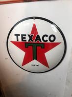 Texaco emaille reclamebord, Ophalen of Verzenden, Gebruikt, Reclamebord