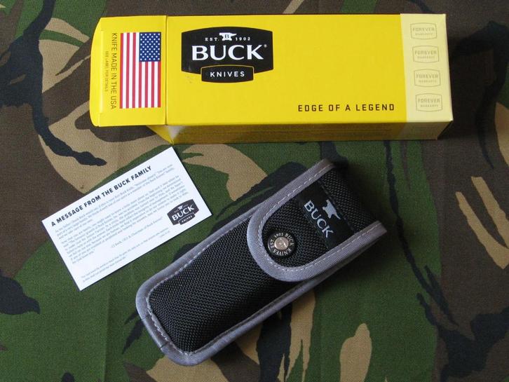 Zakmes Bucklite III + Foudraal - Camping EDC Mes Outdoor, Verzamelen, Militaria | Algemeen, Overige soorten, Mes of Dolk, Amerika