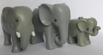 Lego Originele Duplo 2 Grote Olifanten /1 Kleine Olifant beschikbaar voor biedingen
