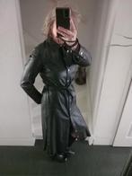 Zwarte plu/ lederlook lange jurk  mt 40, Kleding | Dames, Jurken, Maat 38/40 (M), Zwart, Ophalen of Verzenden, Zo goed als nieuw