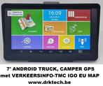 7' Android Camper, Truck, Auto GPS Heel Eu IGO Map, Live TMC, Auto diversen, Autonavigatie, Nieuw, Ophalen of Verzenden
