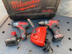 Milwaukee M12 accuboormachine set, Doe-het-zelf en Verbouw, Gereedschap | Boormachines, Ophalen of Verzenden, Gebruikt, Boor- en Schroefmachine