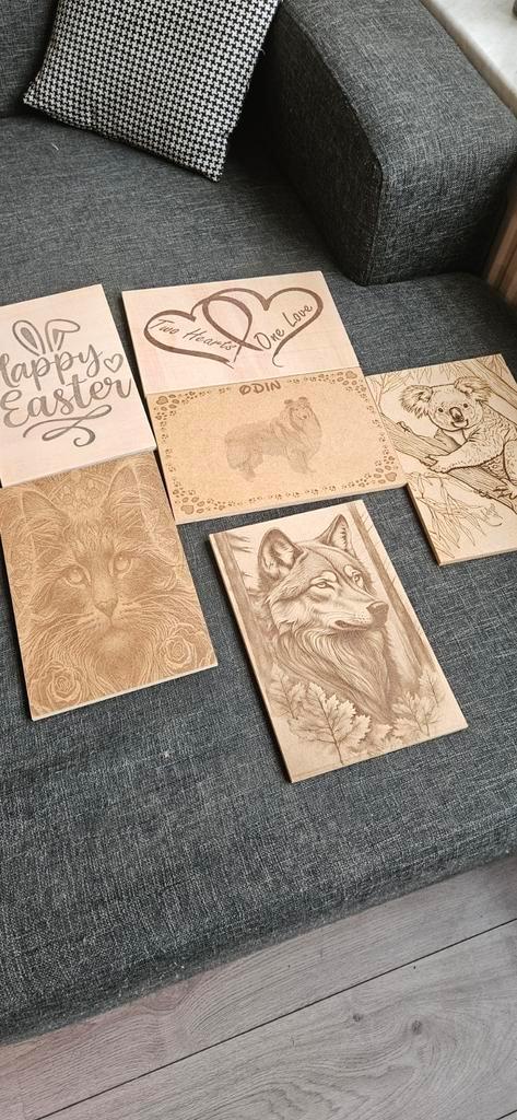Houten/gepersonalisseerde tekst/fotoborden., Huis en Inrichting, Woonaccessoires | Tekstborden en Spreuken, Nieuw, Ophalen of Verzenden