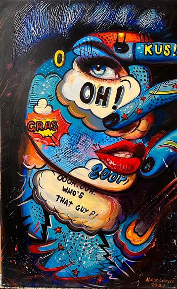 Alex L- Girl painting- Handgeschilderd (100%)- Origineel beschikbaar voor biedingen