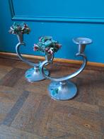 Vintage Kandelaars Set, Ophalen of Verzenden, Koper of Brons