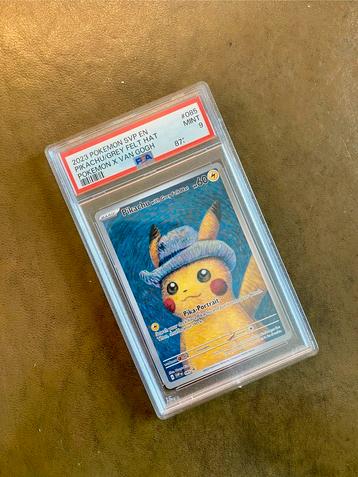 Pokémon Pikachu Grey Felt Hat X Van Gogh - PSA 9 MINT