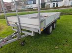 Tandemas plateu aanhangwagen Euro trailer type 2000kg, Ophalen, Zo goed als nieuw