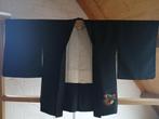 Traditionele Japanse Kimono haori jasje black red matsu, Ophalen of Verzenden