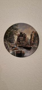 Wandbord, lente aan een Rotterdamse Gracht, Koos van Loon, Ophalen of Verzenden, Zo goed als nieuw