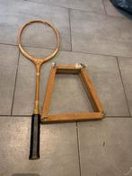 Vintage badminton rackett Spalding Jubilee met spanbord, Sport en Fitness, Badminton, Ophalen of Verzenden, Zo goed als nieuw