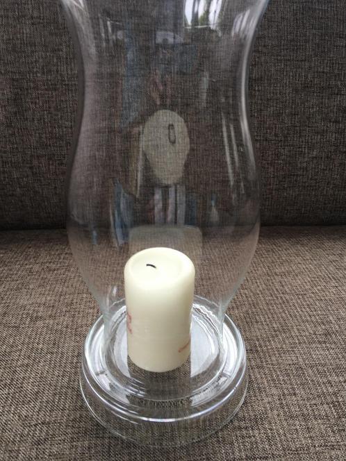 Windlicht kaarsenhouder - Glas, Huis en Inrichting, Woonaccessoires | Kandelaars en Kaarsen, Gebruikt, Minder dan 25 cm, Overige materialen