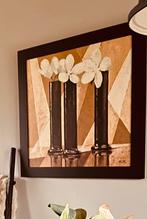 Schilderij met orchideeën in vaasjes, Antiek en Kunst, Ophalen of Verzenden