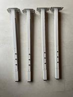 Verstelbare poten tafel of bureau (4 stuks), Ophalen, Tafelpoot, 50 tot 100 cm, 50 tot 100 cm