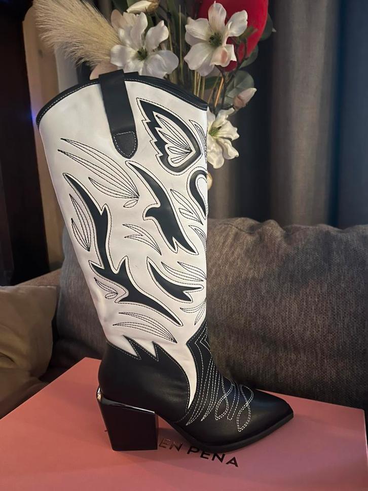 Nieuw *** Cowboy/Bikerlaarzen *** Alma en Pena, Kleding | Dames, Schoenen, Nieuw, Hoge laarzen, Zwart, Ophalen of Verzenden