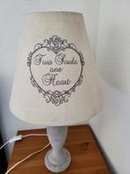 Schattige Schermerlamp met Tekst, Romantisch, Ophalen of Verzenden, Zo goed als nieuw, Stof