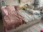 ~ IKEA Hemnes Bedbank/Bed ~, Ophalen, Eenpersoons, Wit, 80 cm