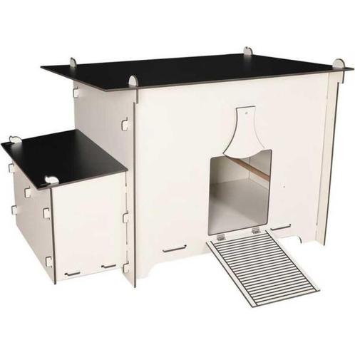 Duvo + woodland urban kippenhok knäppa 125x73x83cm wit/zwart, Dieren en Toebehoren, Overige Dieren-accessoires, Nieuw, Ophalen of Verzenden