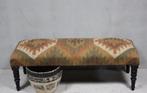 Vintage Style Sofa Oosterse Kelim Bank Hocker Landelijk Boho, Huis en Inrichting, Banken | Voetenbanken en Poefen, Minder dan 50 cm