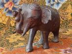 Mooi antiek brons beeldje uit India van een olifant 15,5 cm., Ophalen of Verzenden