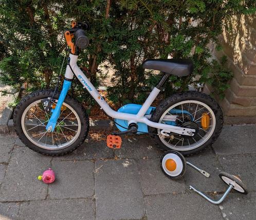 Btwin fiets 14 inch 3-5 jaar 100 Artic mét zijwieltjes, Fietsen en Brommers, Fietsen | Kinderfietsjes, Gebruikt, Minder dan 16 inch