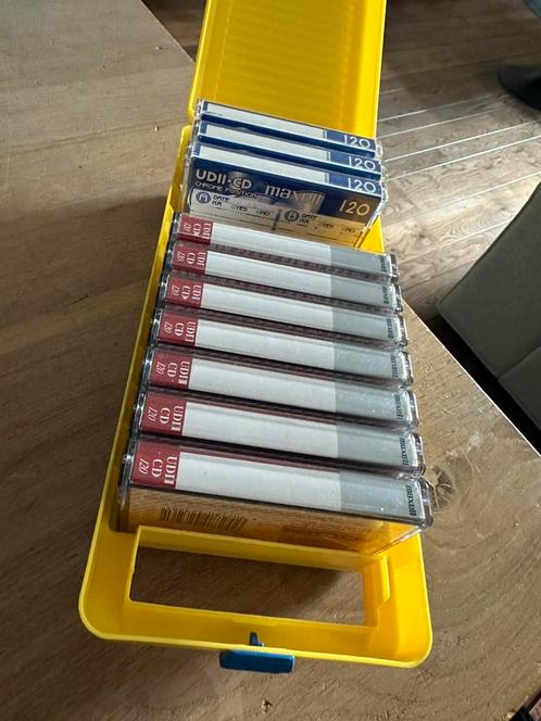 10 stuks Maxell UDII-CD120 chrome cassetteband/bewaarkoffer, Cd's en Dvd's, Cassettebandjes, Zo goed als nieuw, Origineel, Overige genres
