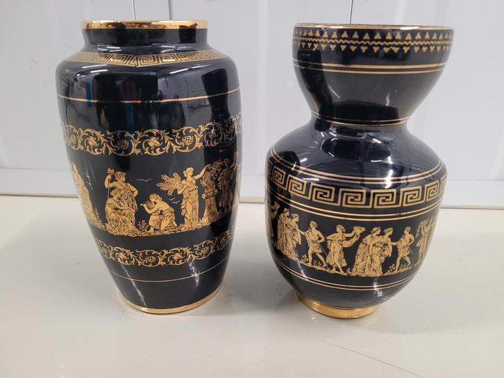 Griekse Vaasjes met 24 Karaat Goud, Antiek en Kunst, Antiek | Vazen, Ophalen of Verzenden