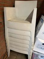 Witte tuinstoelen (7 stuks), stapelbaar, Tuin en Terras, Tuinstoelen, Ophalen, Gebruikt, Kunststof, Stapelbaar