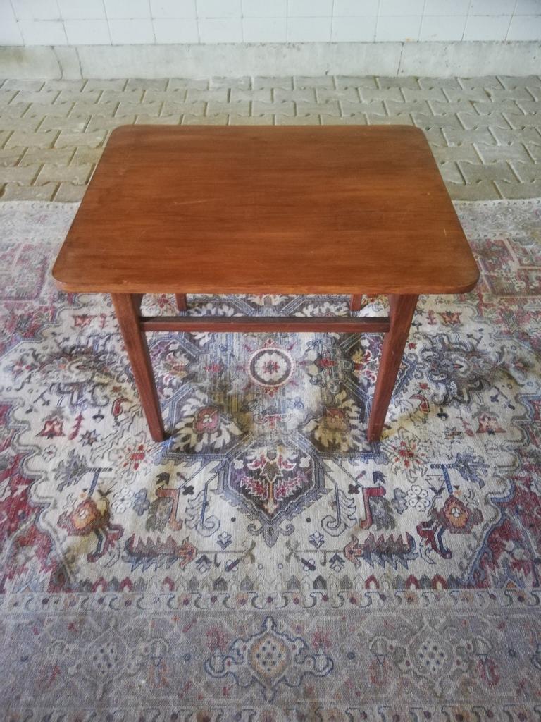 Vintage mid century tafel, Gebruikt, Vintage mid century, 55 tot 75 cm, Rechthoekig