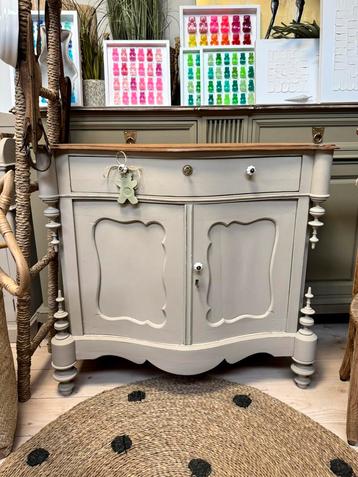 Biedermeier commode ladekast dressoir meidenkasy taupe beschikbaar voor biedingen