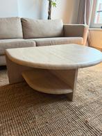 Travertin salontafel rond / halfrond, Huis en Inrichting, Tafels | Salontafels, Overige materialen, 50 tot 100 cm, Rond, Travertin marmer japandi scandi bijzettafel salontafel