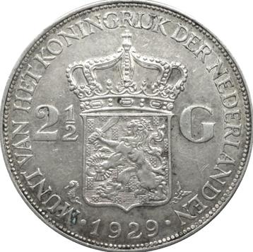 Nederland 2,5 gulden 1929 (zilver) beschikbaar voor biedingen