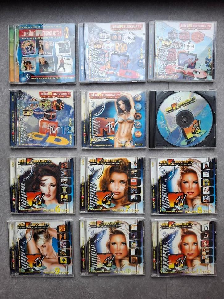 12x MTV Eurochart ’97 2, 6, 7, 12, '98 9, '99 1, 6 tm 11, Cd's en Dvd's, Cd's | Verzamelalbums, Gebruikt, Pop, Ophalen of Verzenden