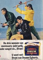Retro reclame 1966 Drum halfzware shag sigaretten zeevissers, Verzamelen, Ophalen of Verzenden