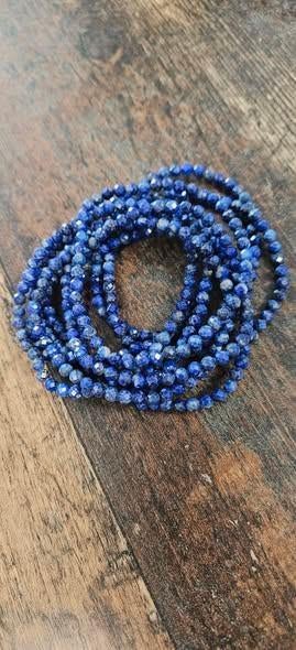 Lapis lazulli armbandjes facet geslepen 4 mm, Ophalen of Verzenden, Nieuw