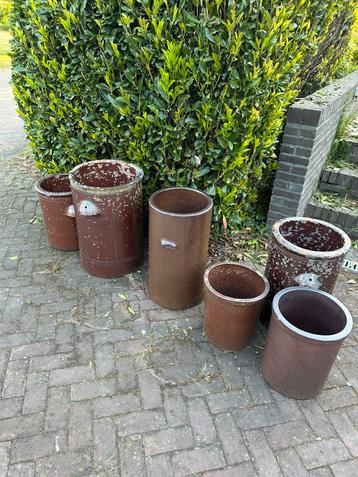 Partij antieke grespotten – Greswaren Teeuwen – 6 stuks beschikbaar voor biedingen