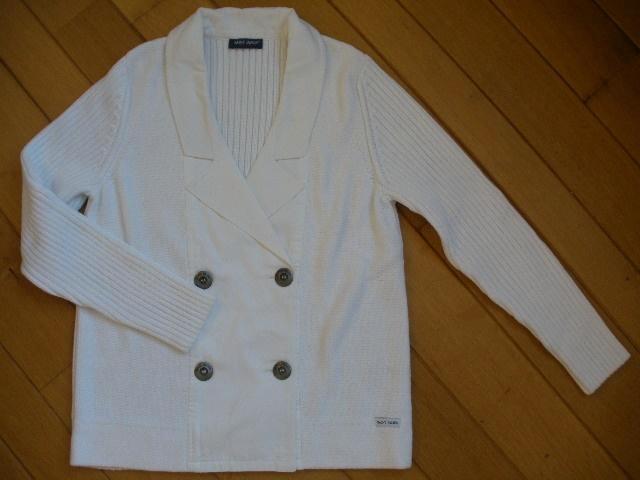 SAINT JAMES vest colbert wit maat 38, Kleding | Dames, Truien en Vesten, Zo goed als nieuw, Maat 38/40 (M), Wit, Ophalen of Verzenden