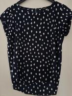 Blouse, blauw/wit met kort mouwtje, Maat 38/40 (M), Only, Blauw, Ophalen of Verzenden