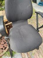 Bureau-of kantoorstoel met zwart metalen frame, Ophalen, Gebruikt, Zwart, Bureaustoel