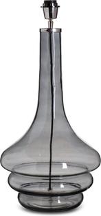 Tafellamp Lutton glas grijs/zwart nieuw 62 cm, Huis en Inrichting, Lampen | Tafellampen, Ophalen, Nieuw, Glas, Minder dan 50 cm