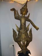 BEELD VAN TEMPEL DANSERES - HARDHOUT - 16O CM HOOG, Ophalen