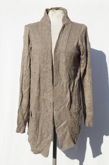 Beige-bruin vest.Gouden glitterdraad.Mt M.Merk H&M beschikbaar voor biedingen