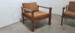 Vintage Gerd Lange Safari Stoelen - Prachtig Design!, Huis en Inrichting, Ophalen, Gebruikt, Minder dan 75 cm, 50 tot 75 cm