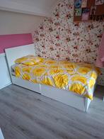 Ikea MALM 1 persoonsbed met lades, Huis en Inrichting, Slaapkamer | Bedden, Ophalen, 90 cm, Eenpersoons, Wit