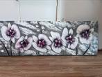 Schilderij, bloemen, 50x150 cm en 38mm dik, Huis en Inrichting, Woonaccessoires | Schilderijen, Tekeningen en Foto's, Ophalen