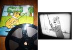 8mm film Yogi Bear op visjacht 60mtr - zw/w - geluid -, Ophalen of Verzenden, 8mm film