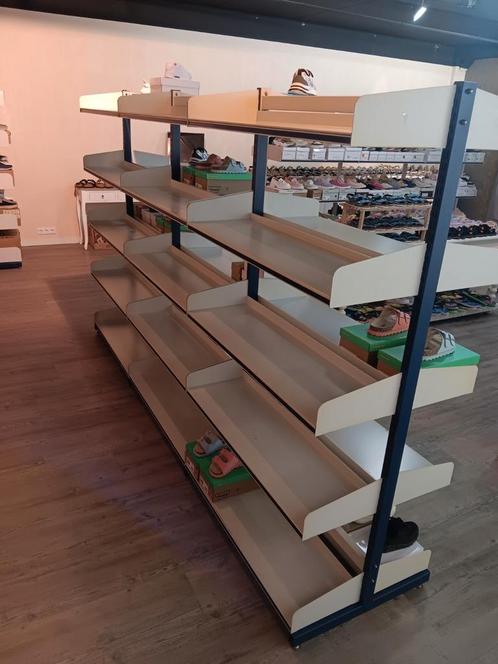 Ijzeren stelling winkel dubbel 2 zijdig, Huis en Inrichting, Kasten | Stellingkasten, Gebruikt, Ophalen
