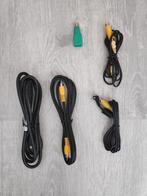 Diverse PC-kabels en adapters (oa tulp, PS/2, USB, S-video), Gebruikt, Ophalen of Verzenden